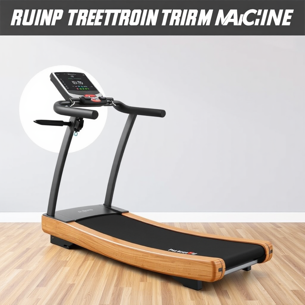 Unassisted Professional Gym Fitness Home Non-Motorized Self-Propelled Curved Wooden Treadmill Machine - 4