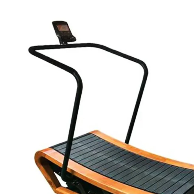 Unassisted Professional Gym Fitness Home Non-Motorized Self-Propelled Curved Wooden Treadmill Machine - 5